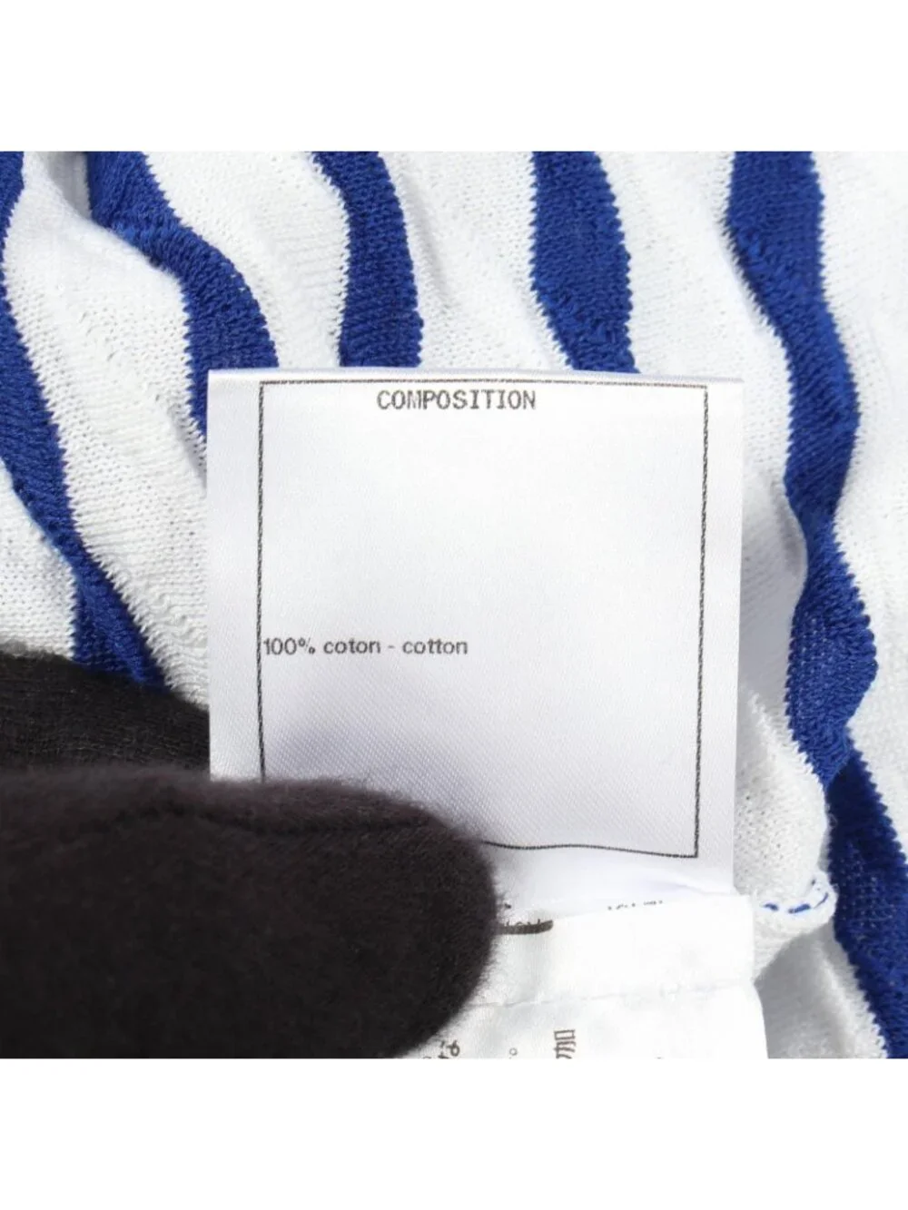 Chanel Polo Shirt CC Logo Border Knit Cotton Short Sleeve